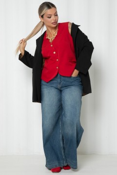 Жилет женский красного цвета  Agata(фото4)