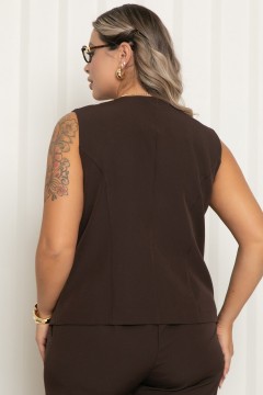 Жилет женский шоколадного цвета  Agata(фото8)