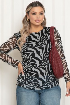 Лонгслив из сетки с принтом Agata