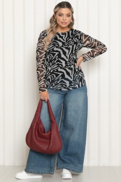 Лонгслив из сетки с принтом Agata(фото2)