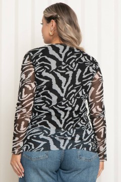 Лонгслив из сетки с принтом Agata(фото6)