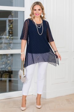 Туника синяя в горошек Lavira(фото2)