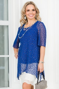 Туника нарядная в цвете сапфир Lavira(фото2)
