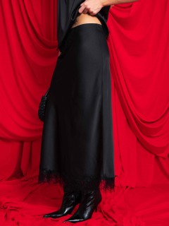 Юбка чёрная в бельевом стиле Kosmos(фото6)