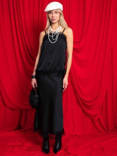 Юбка чёрная в бельевом стиле Kosmos(фото4)