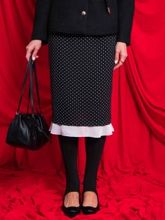 Юбка чёрная в горошек Kosmos(фото3)
