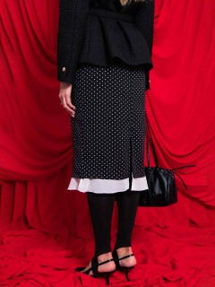 Юбка чёрная в горошек Kosmos(фото6)