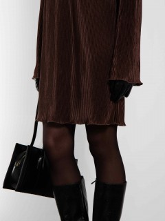 Платье из гофрированного трикотажа шоколадного цвета Kosmos(фото3)