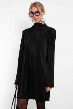 Платье из гофрированного трикотажа чёрного цвета Kosmos