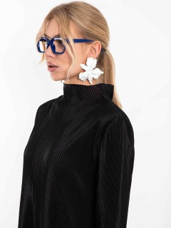 Платье из гофрированного трикотажа чёрного цвета Kosmos(фото3)