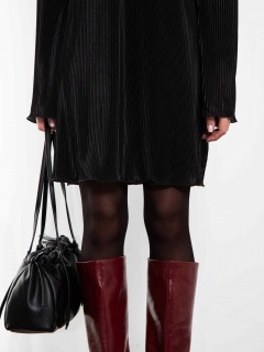 Платье из гофрированного трикотажа чёрного цвета Kosmos(фото4)