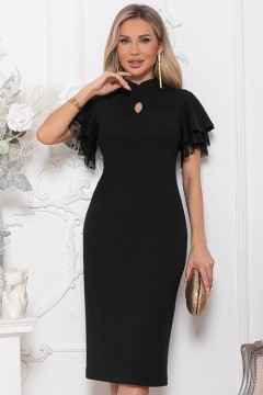 Платье нарядное чёрное из трикотажа Avili