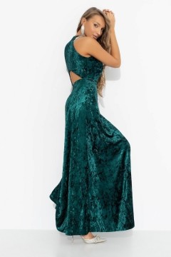Платье зелёное бархатное с акцентной спинкой Charutti(фото7)