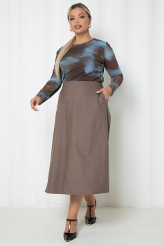 Юбка коричневая из денима Agata(фото2)