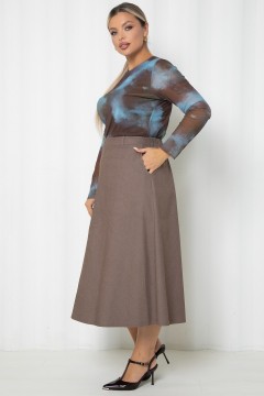 Юбка коричневая из денима Agata(фото3)