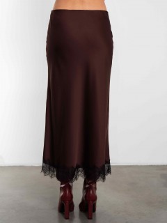 Юбка в бельевом стиле шоколадного цвета Kosmos(фото6)