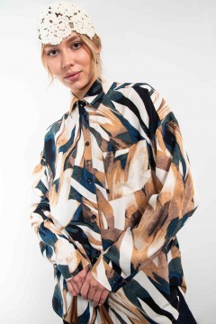 Рубашка с абстрактным принтом Kosmos