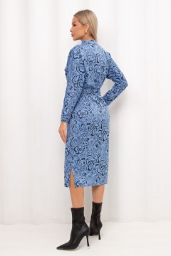 Платье голубое с поясом Кэнти №7 Valentina(фото5)