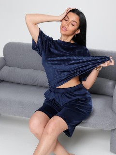 Костюм велюровый с шортами в синем цвете Iv-capriz(фото3)