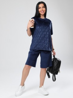 Костюм велюровый с шортами в синем цвете Iv-capriz(фото4)