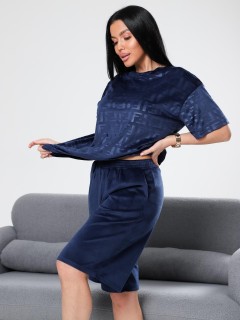 Костюм велюровый с шортами в синем цвете Iv-capriz(фото8)