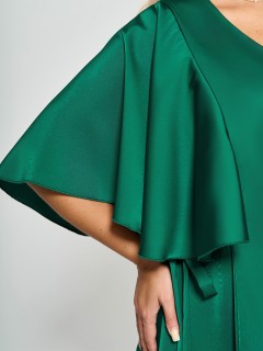 Платье длинное зелёное летящего силуэта Dora(фото6)