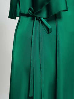 Платье длинное зелёное летящего силуэта Dora(фото8)