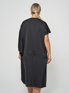 Платье нарядное чёрное с воланом Dora(фото9)