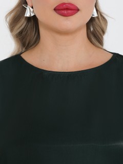 Блузка-накидка тёмно-зелёная Dora(фото5)