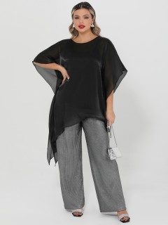 Блузка-накидка чёрная Dora(фото4)