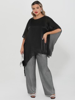 Блузка-накидка чёрная Dora(фото7)