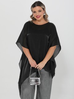 Блузка-накидка чёрная Dora(фото9)