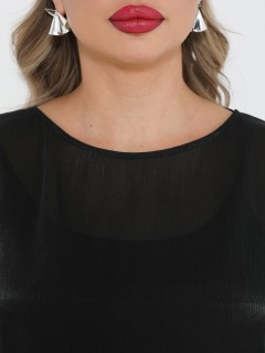 Блузка-накидка чёрная Dora(фото5)