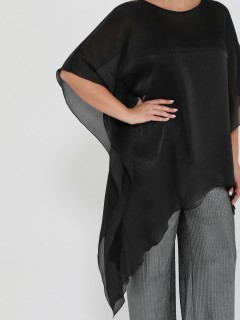 Блузка-накидка чёрная Dora(фото6)