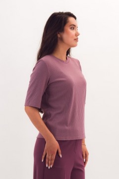 Футболка трикотажная светло-брусничного цвета Braslava(фото3)