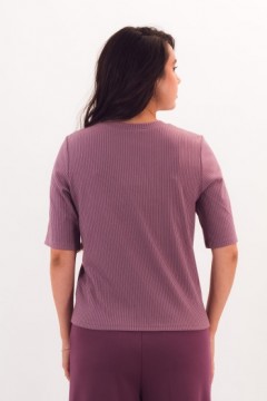 Футболка трикотажная светло-брусничного цвета Braslava(фото5)