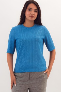 Футболка голубая из вязаного трикотажа Braslava
