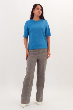 Футболка голубая из вязаного трикотажа Braslava(фото2)