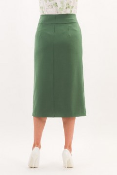 Юбка зелёная с разрезом по переду 109248 Braslava(фото3)