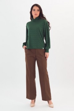 Джемпер трикотажный тёмно-зелёный Braslava(фото2)