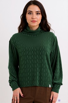 Джемпер трикотажный тёмно-зелёный Braslava