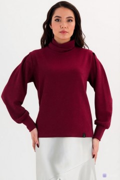 Джемпер трикотажный бордовый с люрексом Braslava