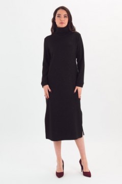 Платье-водолазка чёрное трикотажное с люрексом Braslava(фото2)