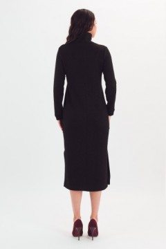Платье-водолазка чёрное трикотажное с люрексом Braslava(фото6)