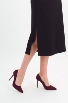 Платье-водолазка чёрное трикотажное с люрексом Braslava(фото5)