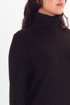 Платье-водолазка чёрное трикотажное с люрексом Braslava(фото3)