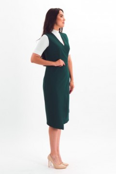 Сарафан тёмно-зелёный с запахом Braslava(фото2)