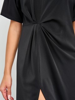 Платье короткое чёрное с кружевом Jetty(фото8)