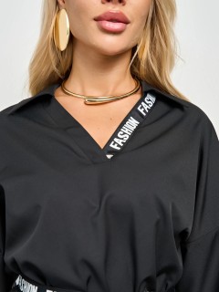 Платье чёрное с карманами Jetty(фото4)