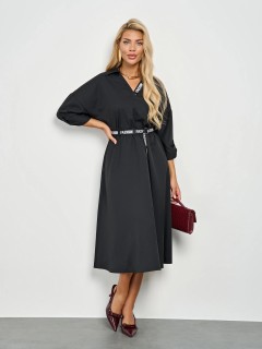 Платье чёрное с карманами Jetty(фото7)